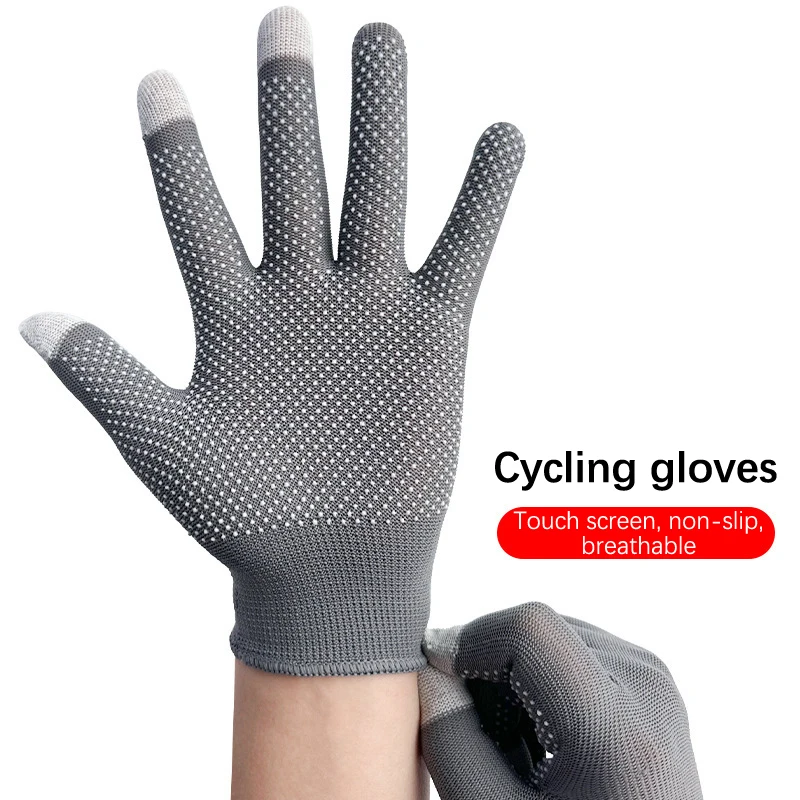 Breathable Anti-skid Gel Touch Screen Gloves Elastic Breathable Riding Driving Mountaineer Wrist Gloves Men Women Sport Running