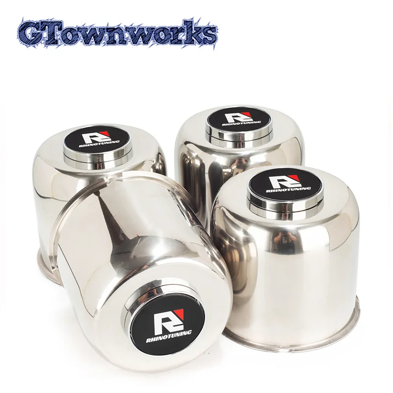 

GTownworks 1pc/4pcs 124mm Stainless Push Through Wheel Center Caps For Truck Trailer Wheels Rim Accessories auto External Parts