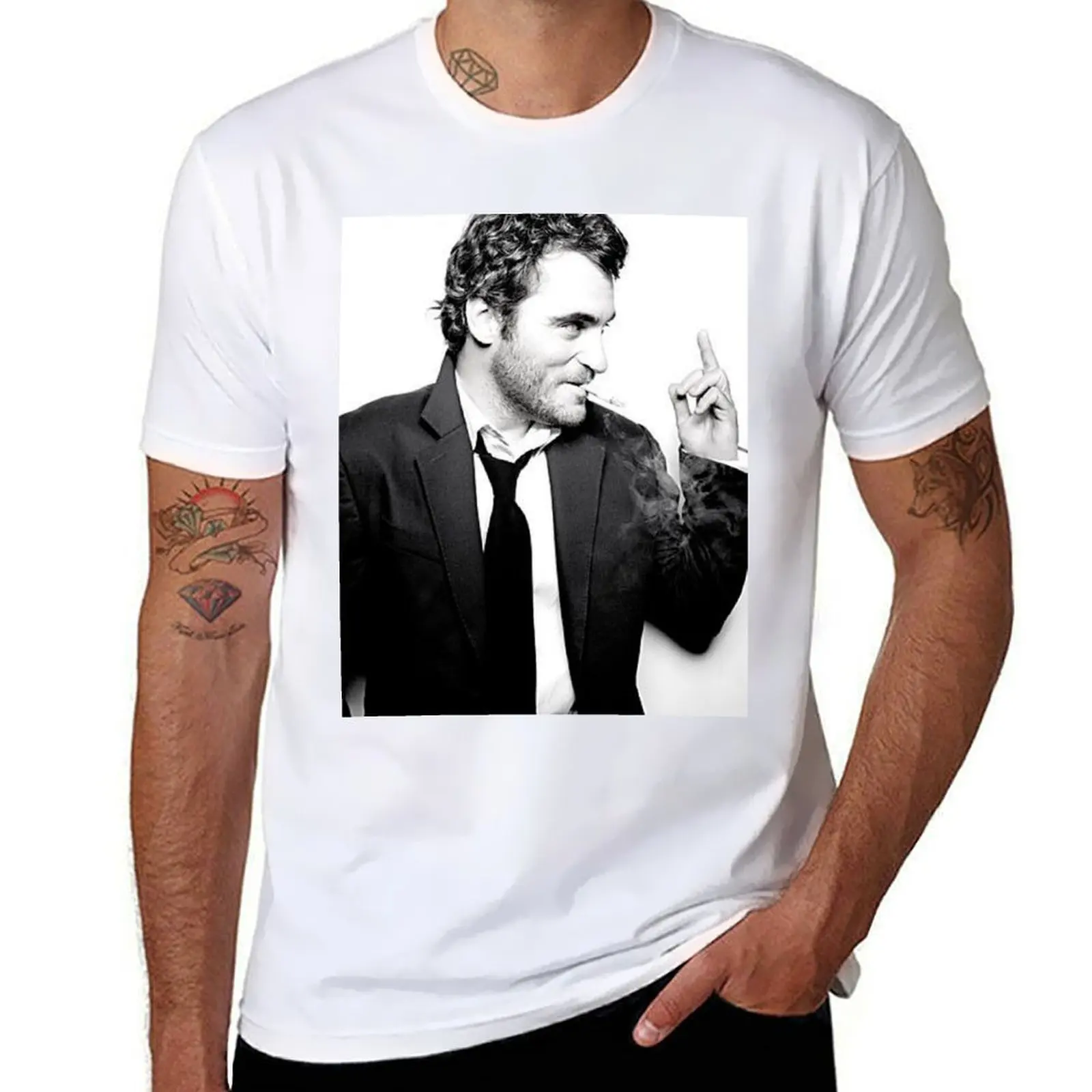 

Joaquin Phoenix T-Shirt men t shirt cotton 100% funny t shirts cotton t shirts for man graphic tees T-shirt