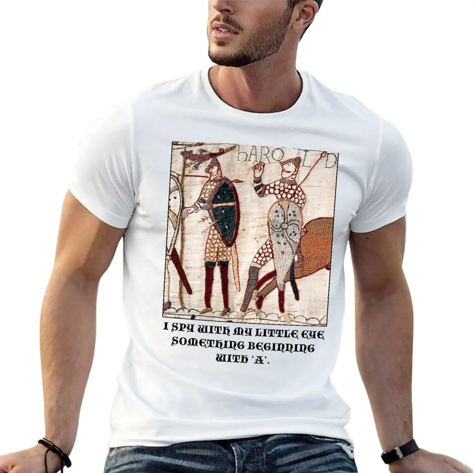 Bayeux Tapestry - I Spy With My Little Eye Something Beginning With 'A' T-Shirt Work Comfort T-Shirt for Men