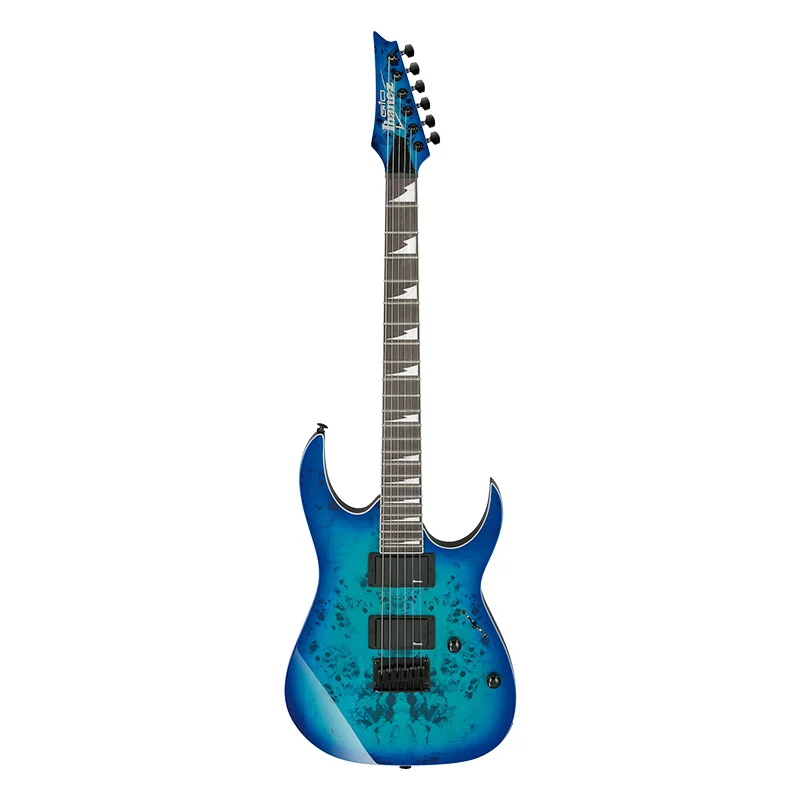 

Ibanez-GRG Series 6-String Solid Electric Guitar, Right Handed, Aqua Blast (GRGR221PA)