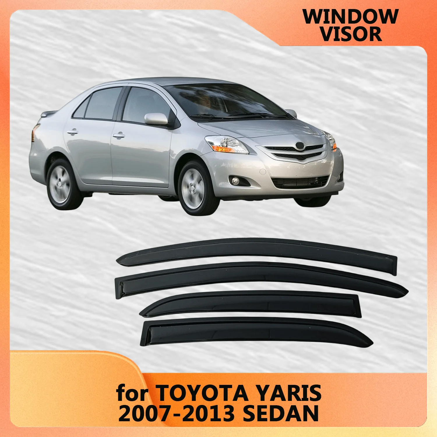 

Оконный козырек для TOYOTA YARIS XP90 2007 2008 2009 2010 2011 2012 2013 SEDAN Weathershied дверной козырек ветрозащитный козырек от дождя боковые