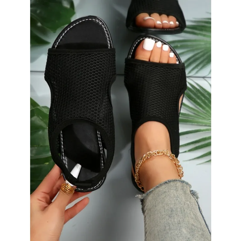 Plus Size Women\'s Shoes Summer 2023 Comfort Casual Sport Sandals Women Beach Wedge Sandals Women Platform Sandals Roman Sandals