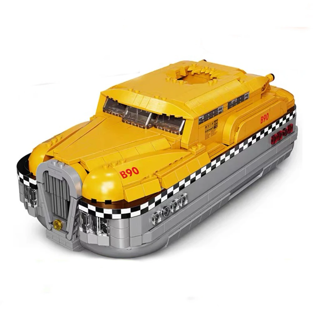 

MOC Fifthed Elementer Floating Polices Car Building Blocks Korben B90 Yellow Taxi Blocks Home Decoration Toys Birthday Kid Gifts