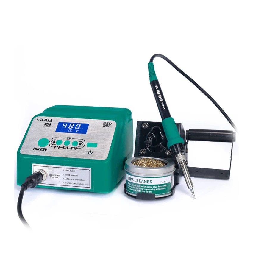 938 Intelligent Lcd Display 2 In 1 Hot Air Soldering Station Rework Station Soldering Hot Air Repair Tool