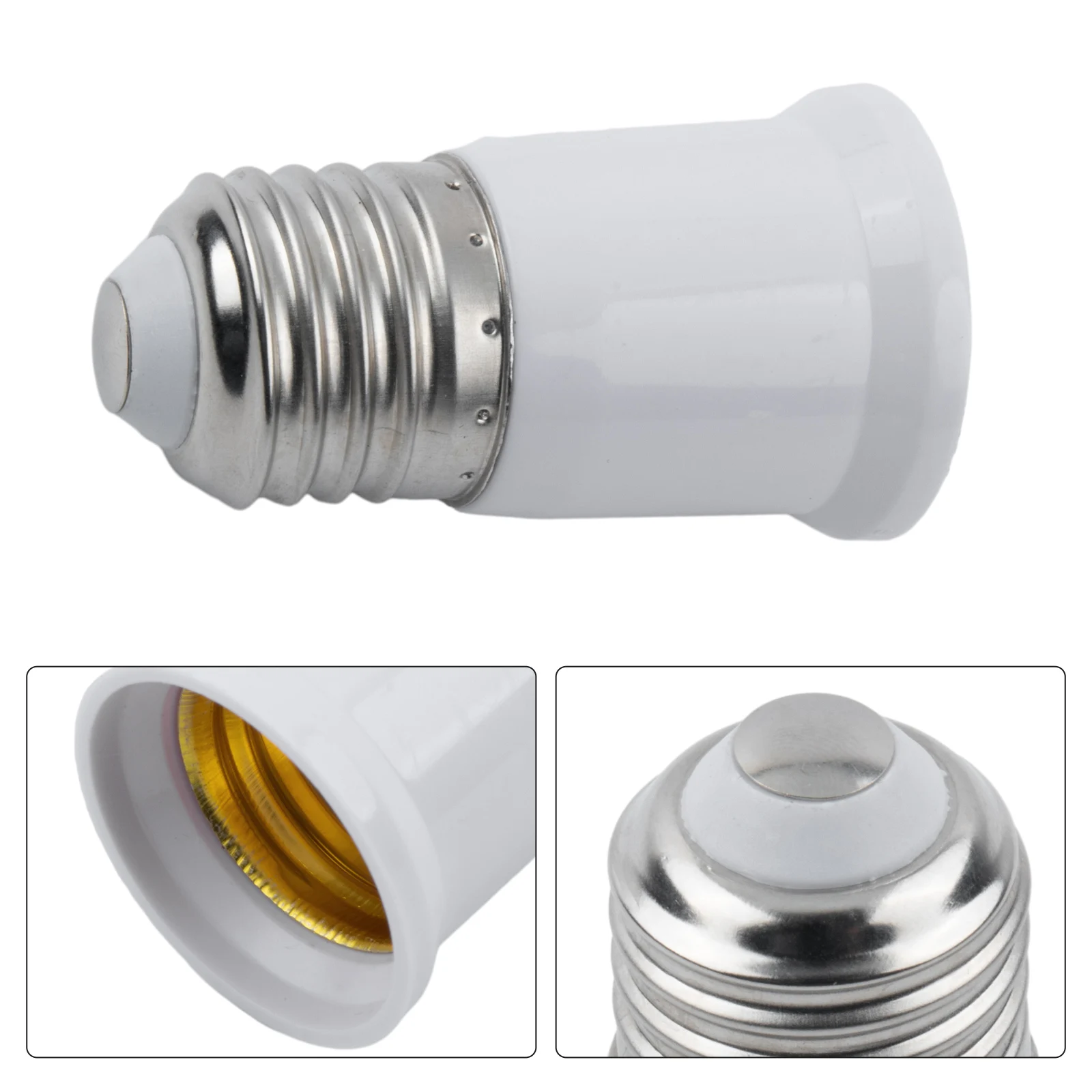 Light Bulb Socket Extender E26/E27 Screw In Adapter 3cm 1.2 Inch Extension Base 0~60W Lamp Holder Lighting Accessories