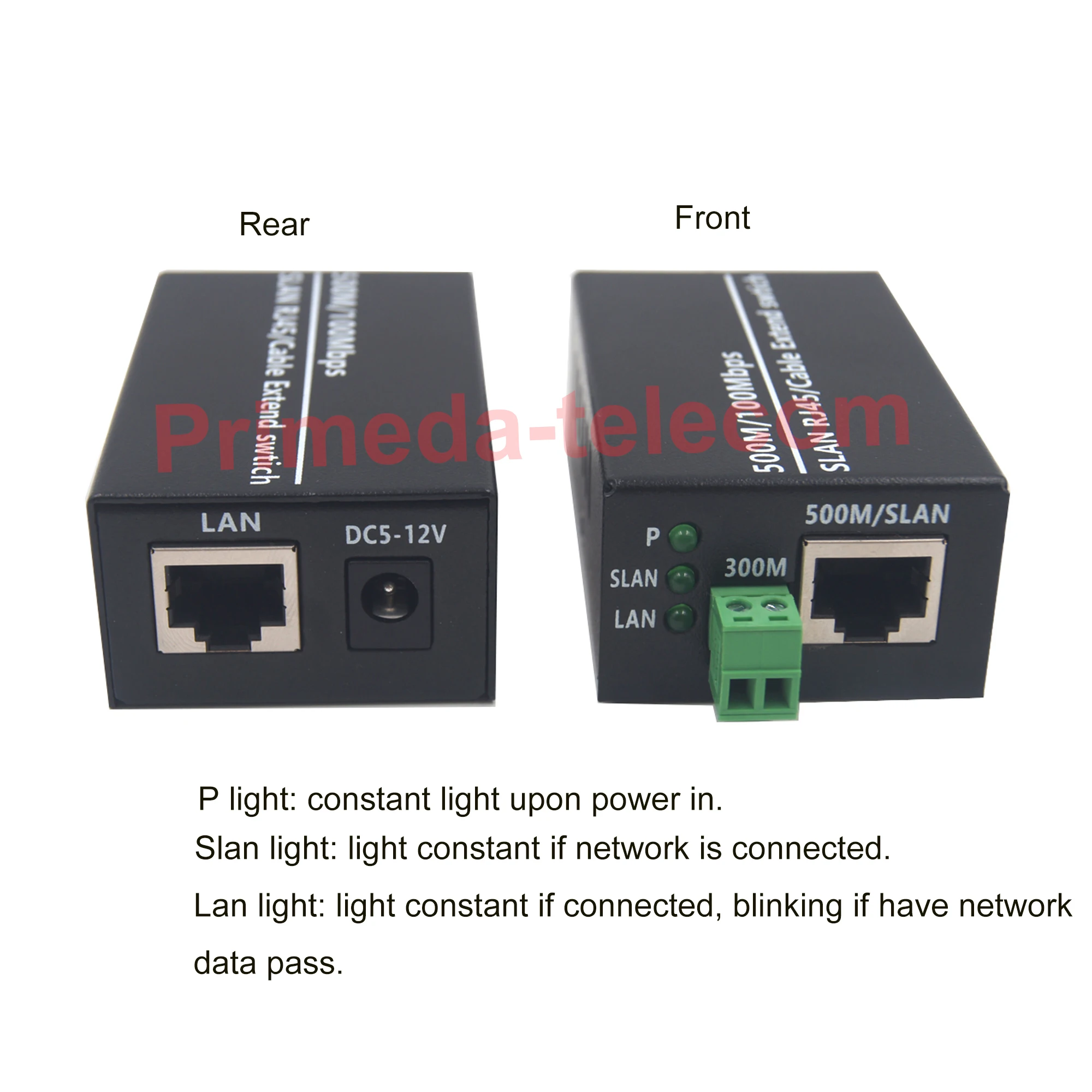 IP Ethernet Over Twisted Pair Extenders up to 300M(1000FT),Ethernet Over RJ45 Cat5/6 Network Cable up to 500M (1650FT) for HD Ne