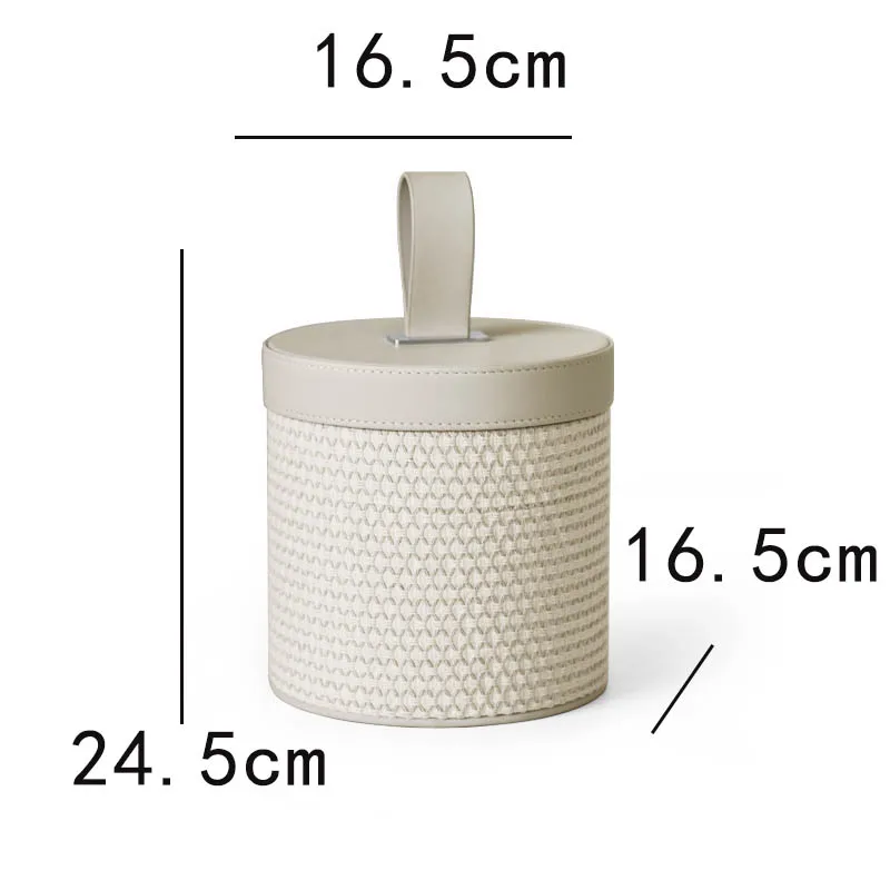Light Luxury Bruto Storage Box Storage Box Home High-Grade Leather Jewellery Box Living Room Bedroom Cosmetic Storage Jar