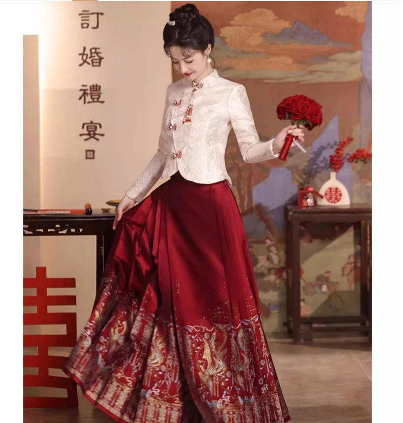 

Girl's Cheongsam Toast Dress 2025 New Dress Wedding Dress Spring/Summer Chinese Bridal Engagement Dress Wedding Set