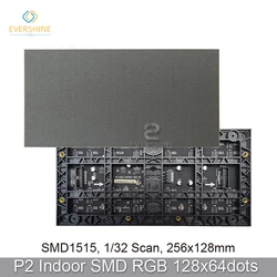 High-define SMD1515 P2 128x64Pixel RGB Full Color Indoor LED Panel Module TV Advertising Display Screen Video Wall