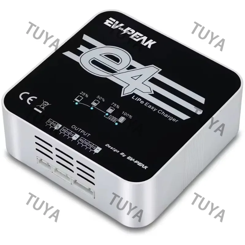 Hot Selling EV-Peak E4 50W 4A AC Input voltage 100V-240V Fast Balance Charger for 2S-4S LiPo Battery for RC Helicopter Part