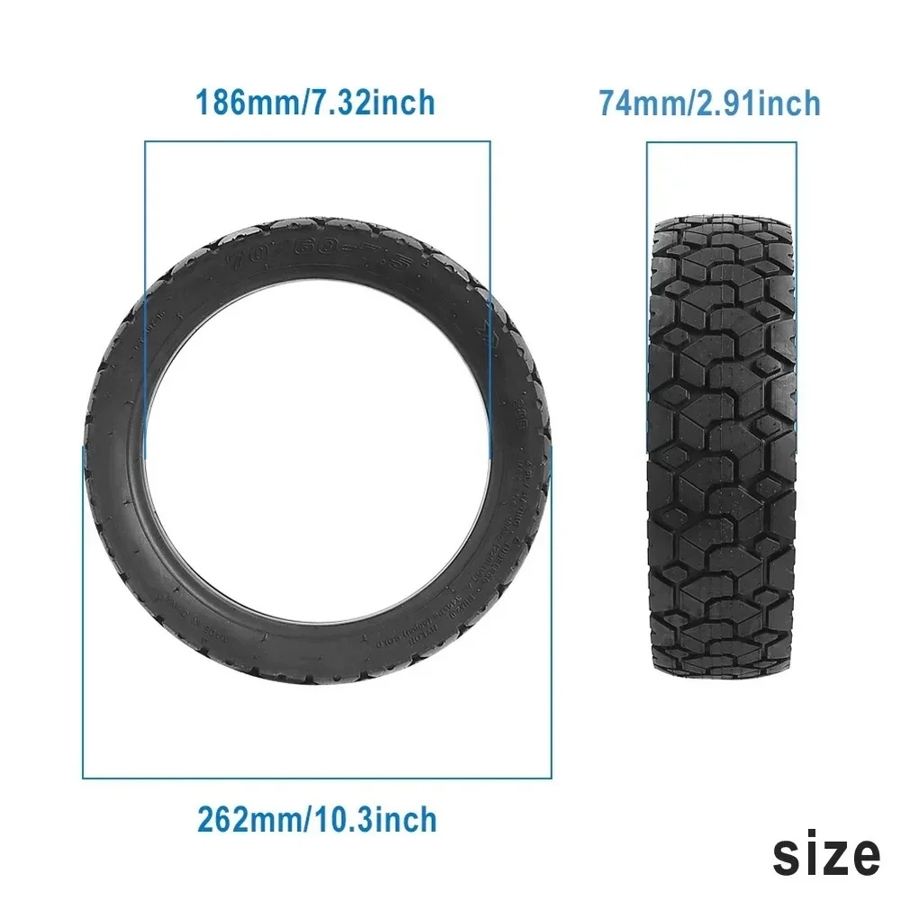 

Tubeless 11 Inch Tire for For NINEBOT For ZT3 For ZT3 PRO Electric Scooter - Lightweight 815g Black Rubber Tire
