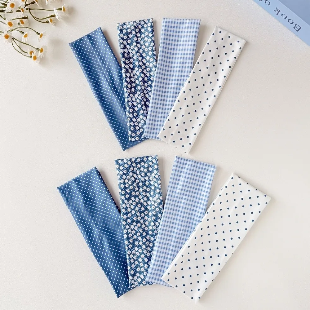 Boho Polka Dot Wide Headbands Sweat-absorbent Elastic Makeup Headband Anti-slip Sports Headband Hair Accessories