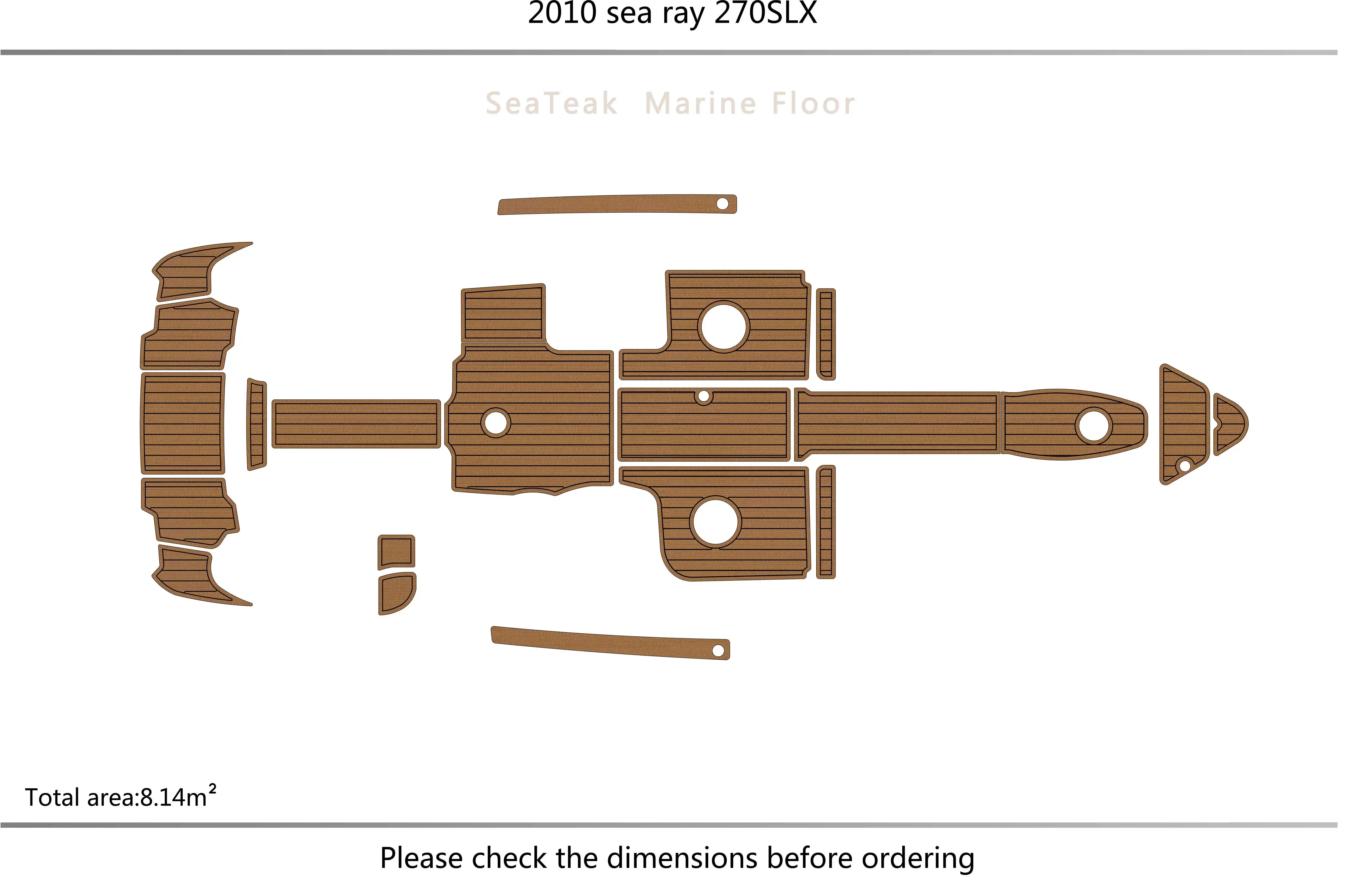 

2010 sea ray 270 SLX s Cockpit swimming platform EVA fAUX carpet Water Ski Yacht Fishing Boat Non-slip mat floor