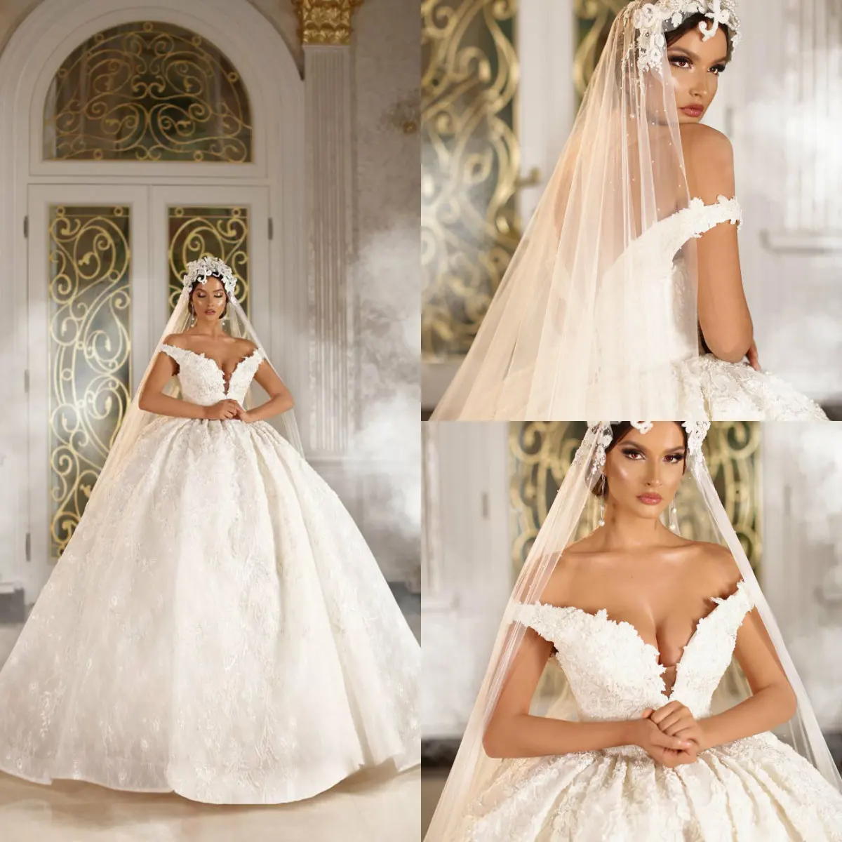 Abito da sposa di lusso per donna abiti da sposa Applique con spalle scoperte abiti su misura Vestidos De Novia Sirena