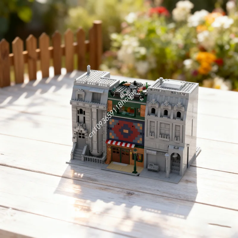 

1214pcs MOC Mural Cafe Modification Central Model Building blocks Assemble DIY idea Christmas gift Education toys Brick Kids