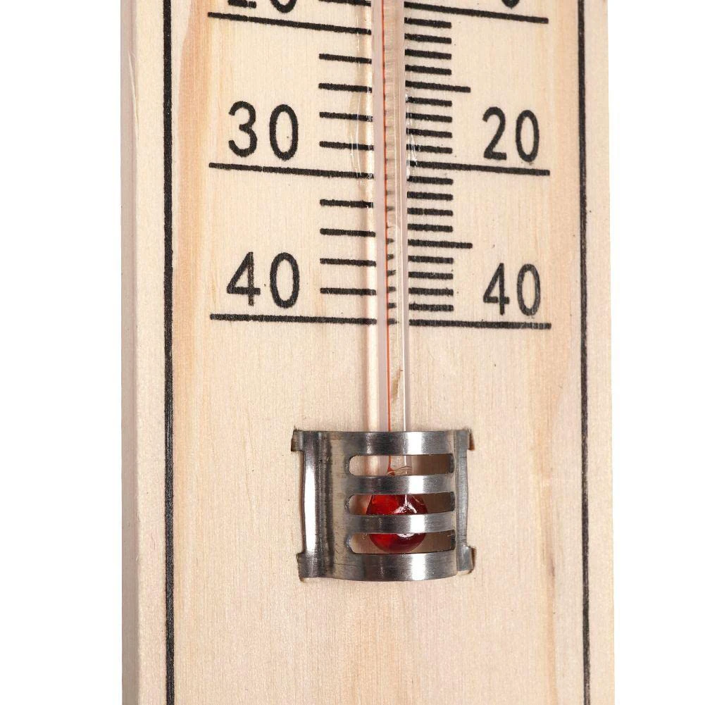 Garden Thermometer Set Outdoor Indoor Wood Outdoor Thermometers Wall Hung Thermometer Clear Digit Hanging Hole