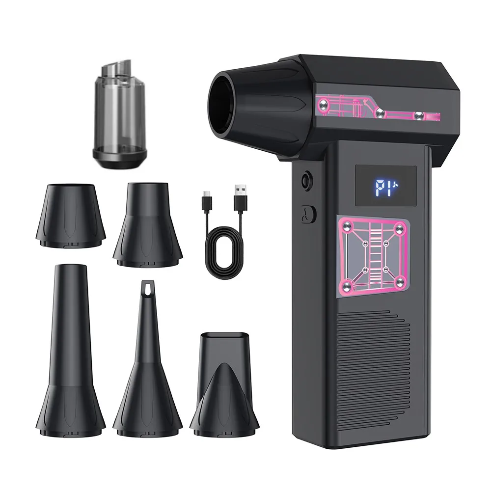 

New Air Blower 130000Rpm 4 Gear Adjustable Turbo Blower Jet Fan With Led Display Cordless Compressed Air Duster Car Wash Air Gun