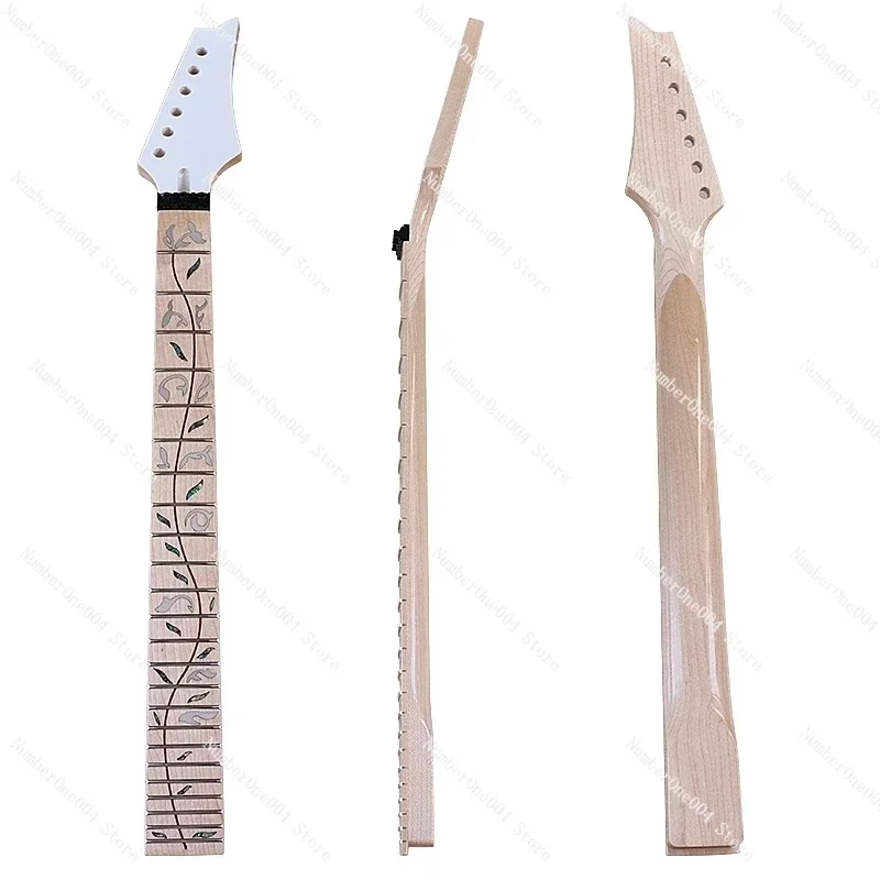 

Suitable For6 Strings 24 Frets Double Shake Bright Light Carved Handle Neck, Electric Neck DIY Modified Professional Musical