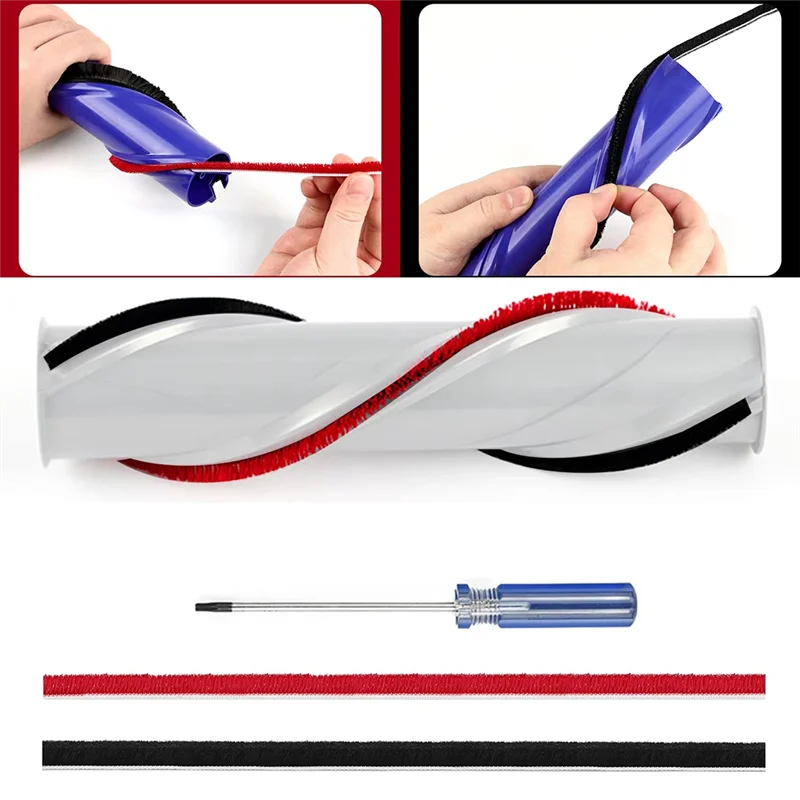 Roller Brush and Soft Tiras de pelúcia para Dyson V11 Aspirador sem fio, Peças de reposição, Acessórios, 5pcs