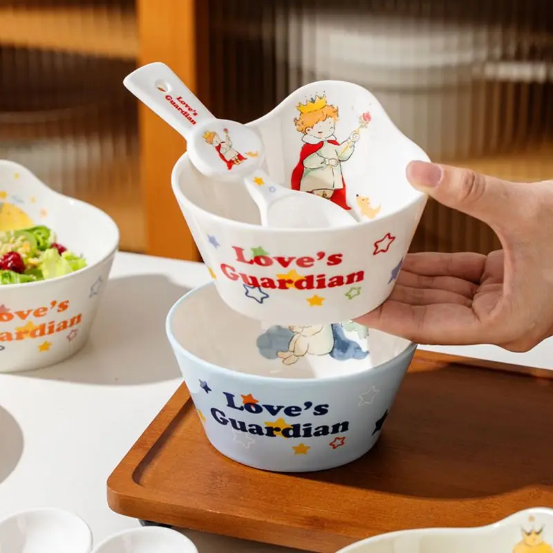 

High Aesthetic Cartoon Ceramic Rice Bowl,Cute Shaped Bowls Gift Box,French Children's Soup Bowl,Kitchen Utensil Set,Holiday Gift