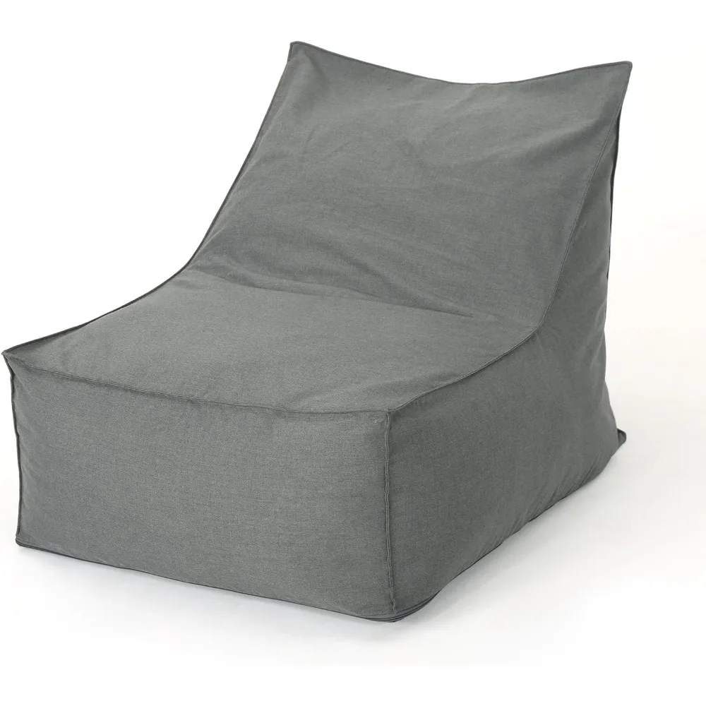 

Outdoor Dark Grey Water Resistant Fabric Bean Bag Lounger