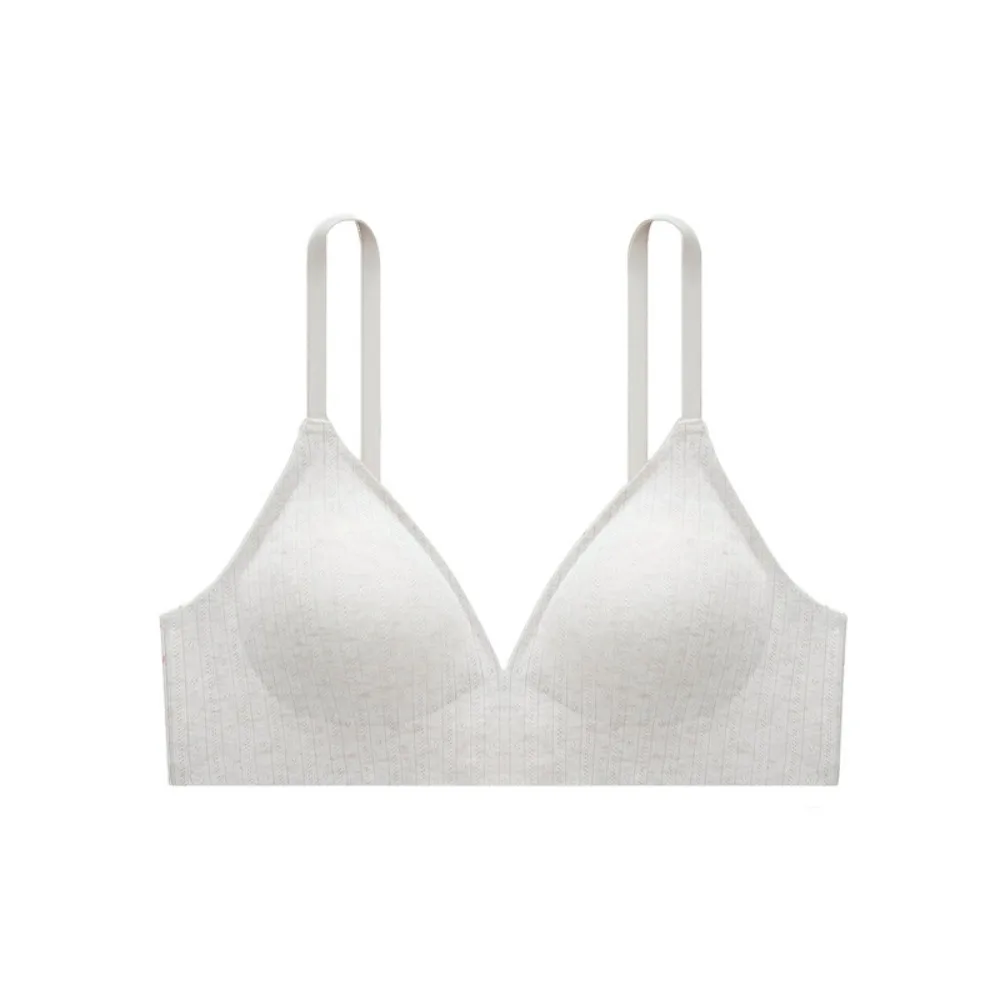 

Simple Flower Wireless Deep V Bra Push Up Shockproof Underwear for Women Sweet Anti-sagging Seamless Bra Gifts