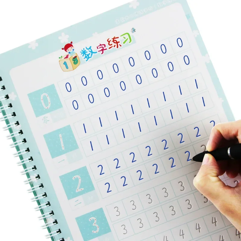 Kindergarten Preschool Digital Number Calligraphy Copybook For Kid Children Exercises Calligraphy Practice Book libros