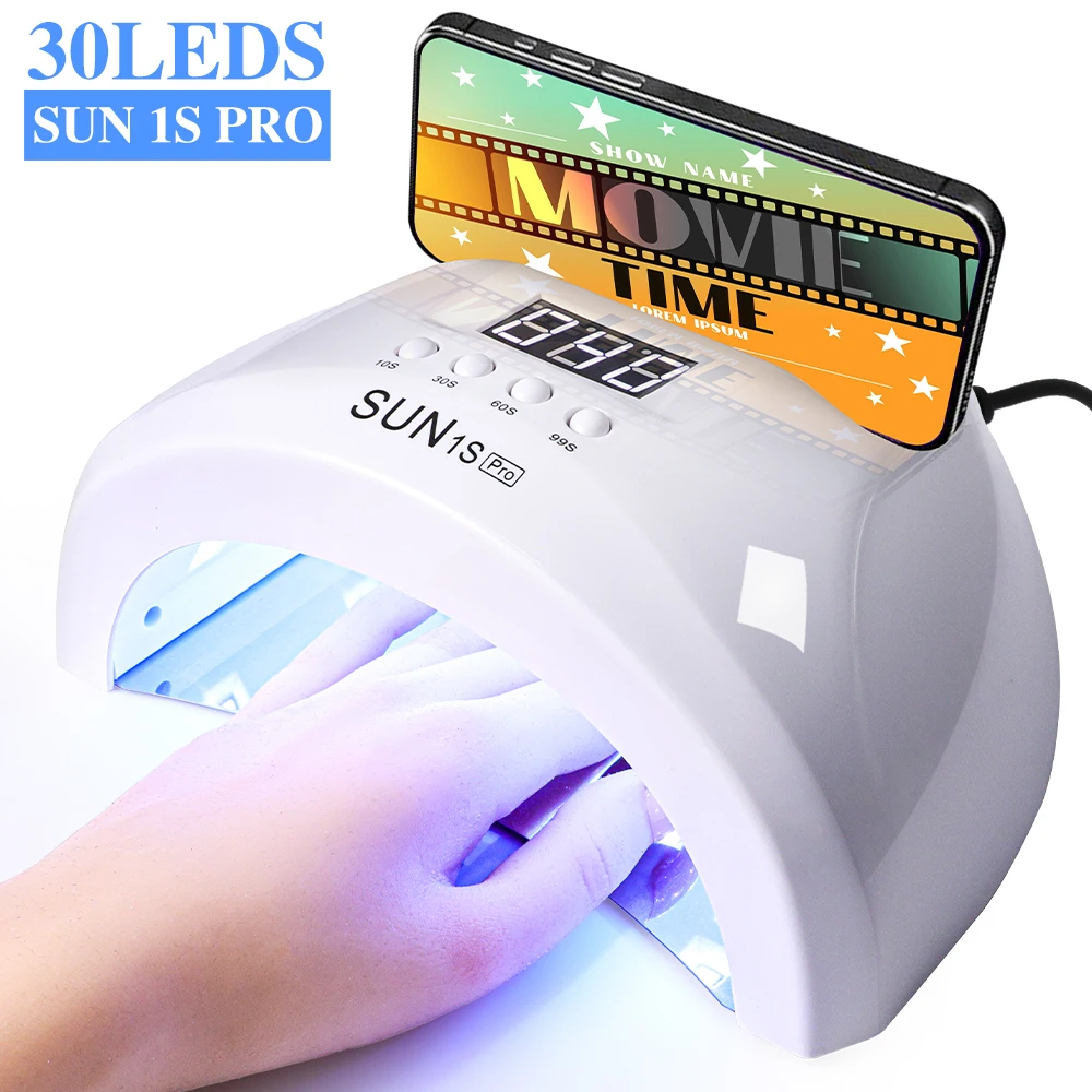 LIMEGIRL 30 LEDs UV Dryer Lamp for Nails UV Gel Nail Polish Drying 48W Nail Phototherapy Machine Manicure Tool Salon Equipment