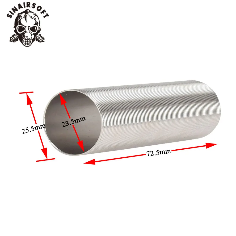 SINAIRSOFT CNC Stainless Steel Heat Dissipation AEG Cylinder For Ver.2/3 Gearbox