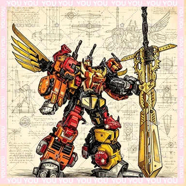 

Adults Fun Transformation Toy JINBAO 5 in 1 Predaking DF01 Movie Model ABS Extra Large 45cm Assemble Toys