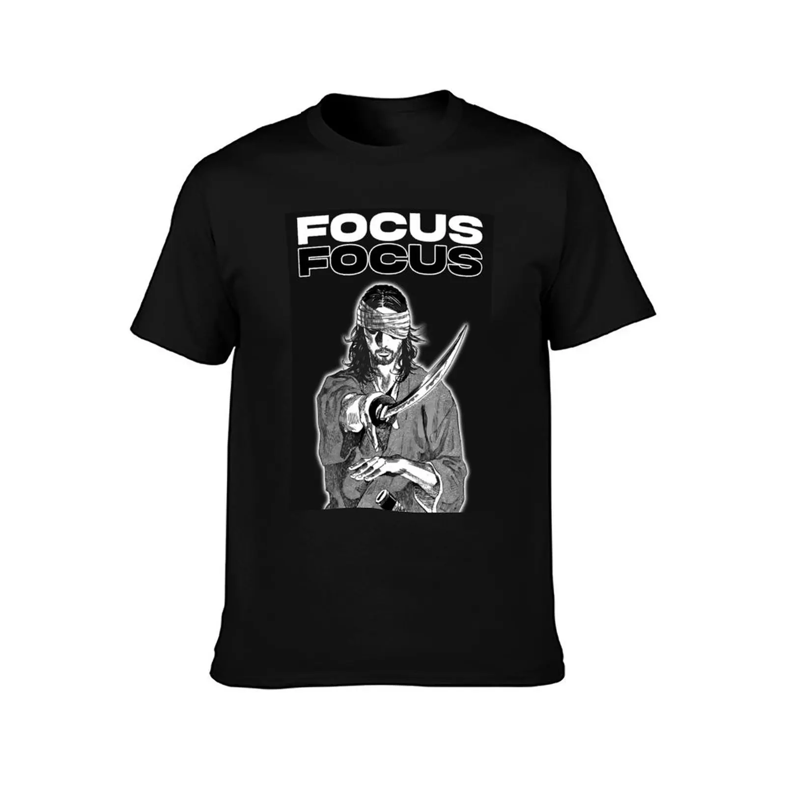 Vagabond Manga - Miyamoto Musashi T-Shirt Big and Tall Crew Neck Tee T-Shirt