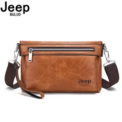 JEEP BULUO Men's Handbags Fashion Leather High quality Business Men Crossbody Shoulder Clutch Bags Male Brand Daily Bag New Hot