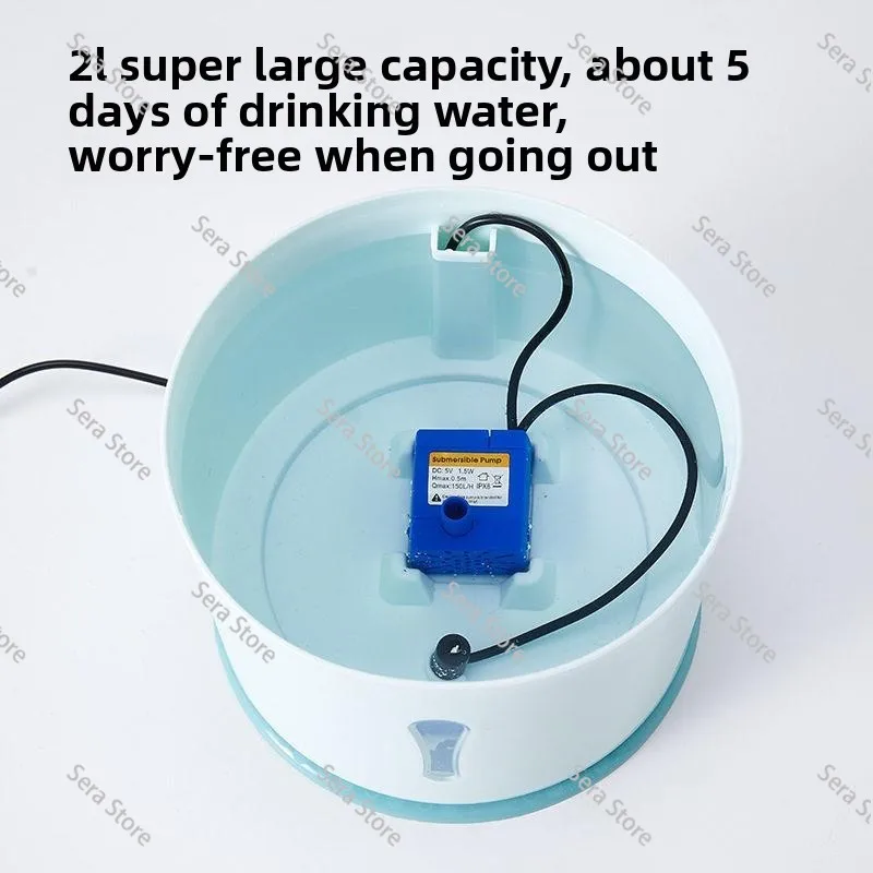 Pet Smart Water Dispenser, Automatic Circulation of Live Water, Drinking Water Purification and Filtering, Meow Bass Water