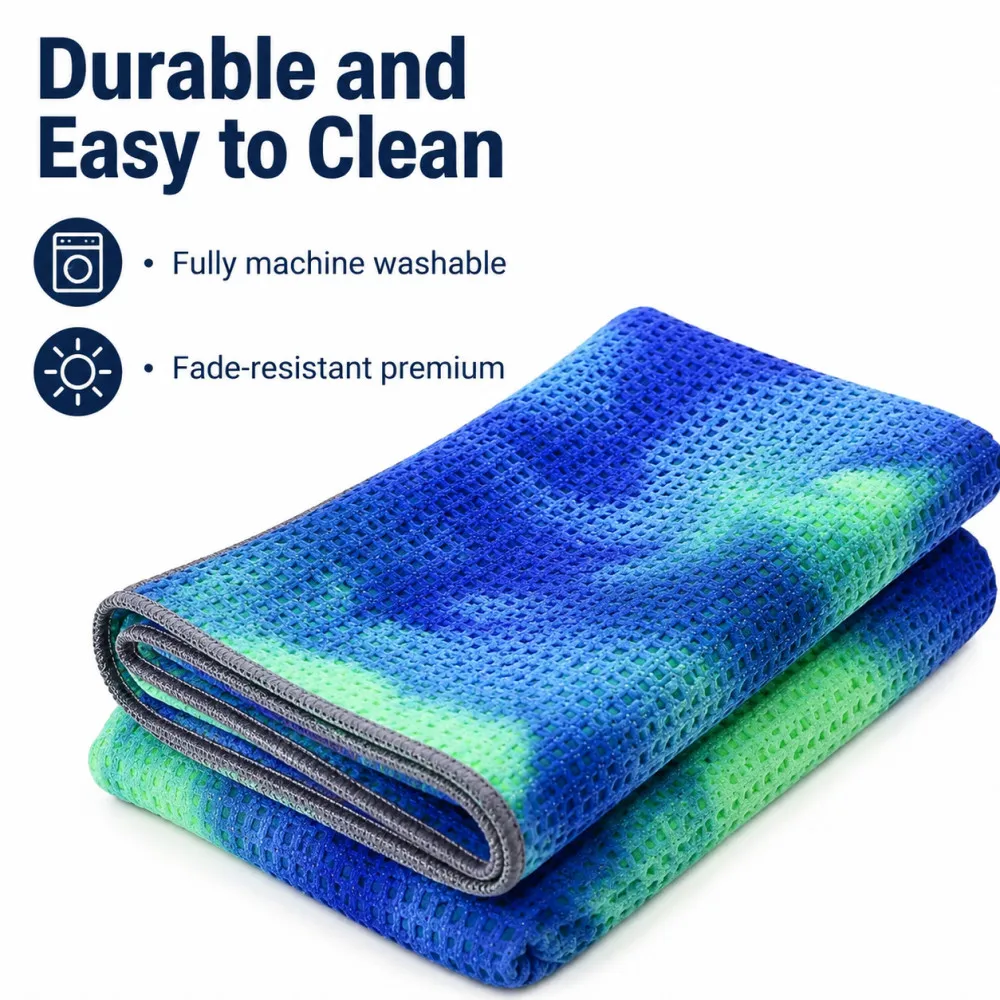 183*63*1.5cm Printed Non Slip Yoga Towel Sweat Absorbent Thick Mat Towel For Hot Yoga Bikram Pilates Home Gym Fitness Accessory view 5
