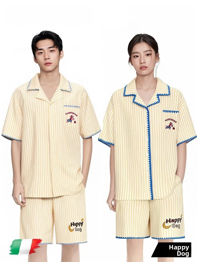 pinkbread-–-vetements-de-nuit-pour-couples-vetements-d'ete-en-coton-a-manches-courtes-pour-hommes-et-femmes-adaptes-a-l'exterieur-doux-et-respirants