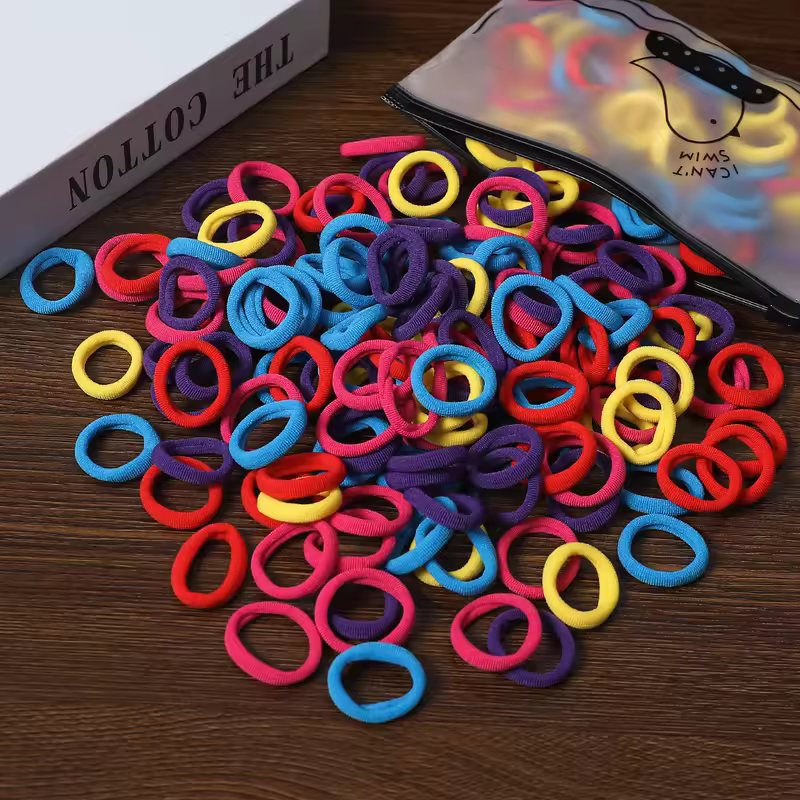 50/100Pcs Hair Bands for Children Colorful Nylon Scrunchie Hair Ties Rubber Band Kids Elastic Hair Leagues Girl Hair Accessories - Image 33