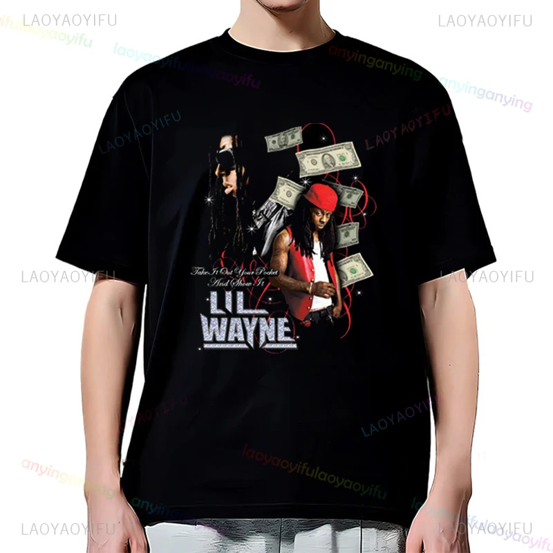 Rapper-Lil-Wayne-New Album Graphic T Shirt Men Hip Hop Streetwear Harajuku Short Sleeve T-shirt Retro Style Clothing Cotton Tee