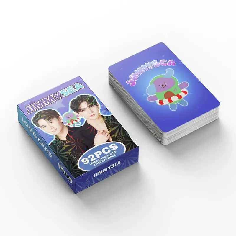 

Набор из 92 двусторонних фотокарточек JimmySea Thai Star Lomo: стикеры с изображениями персонажей BL-сериалов, коллекционный декор, подарок для фанатов