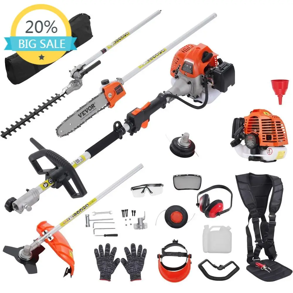 

Двусторонний бензиновый кусторез 26 куб. см с функциями 5-в-1 и сертификатами EPA, CE, EMC