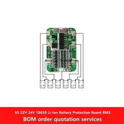 6S 22V 24V 15A Elektrisch gereedschap Zonne-verlichting 18650 Li-ion batterijbeschermingsmodule BMS