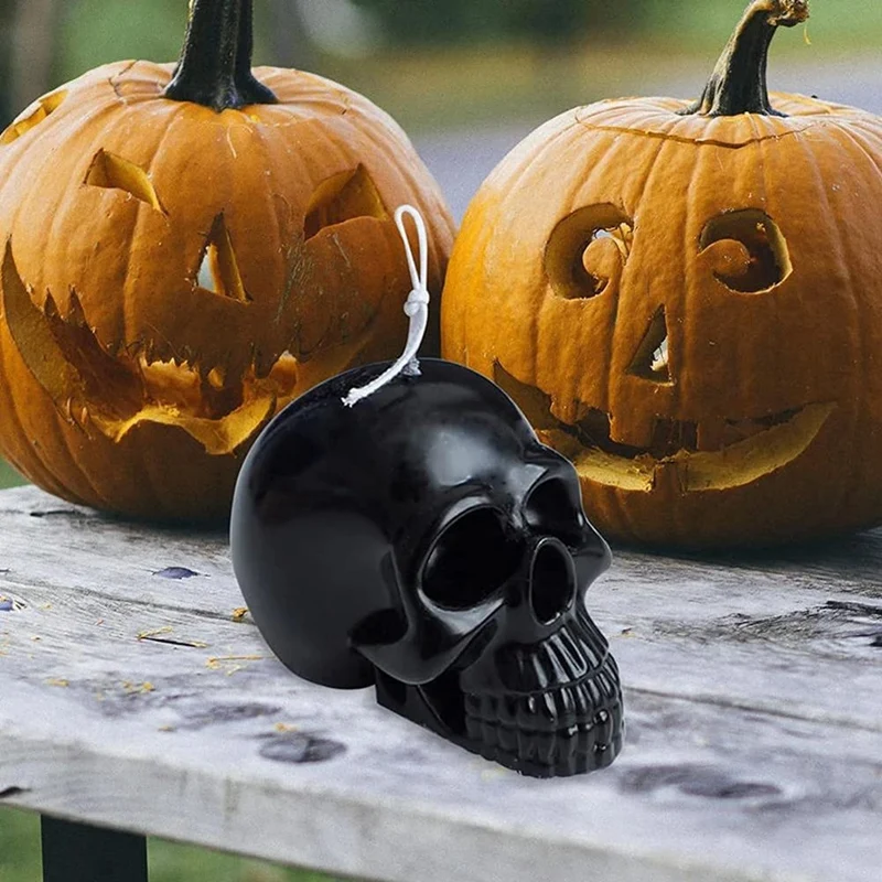 Grande Crânio Silicone Resina Molde, Halloween Vela Molde, DIY Sabão Making, Epóxi