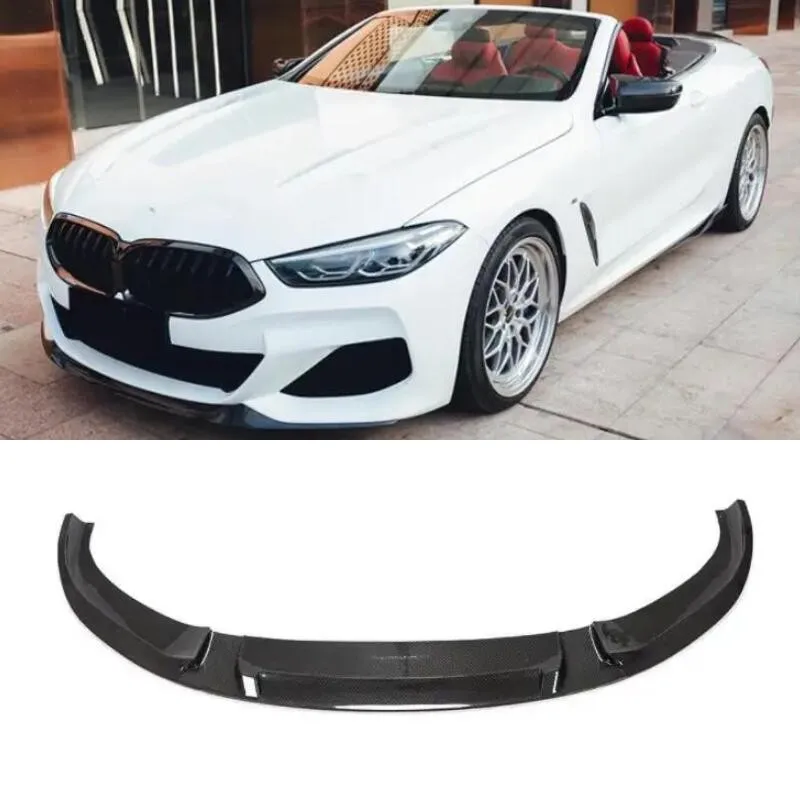 Real Carbon Fiber Front Bumper Lip Splitters Body Kit Cup Flaps Cover For BMW 8 Series G14 G15 G16 2018 2019 2020 2021 2022