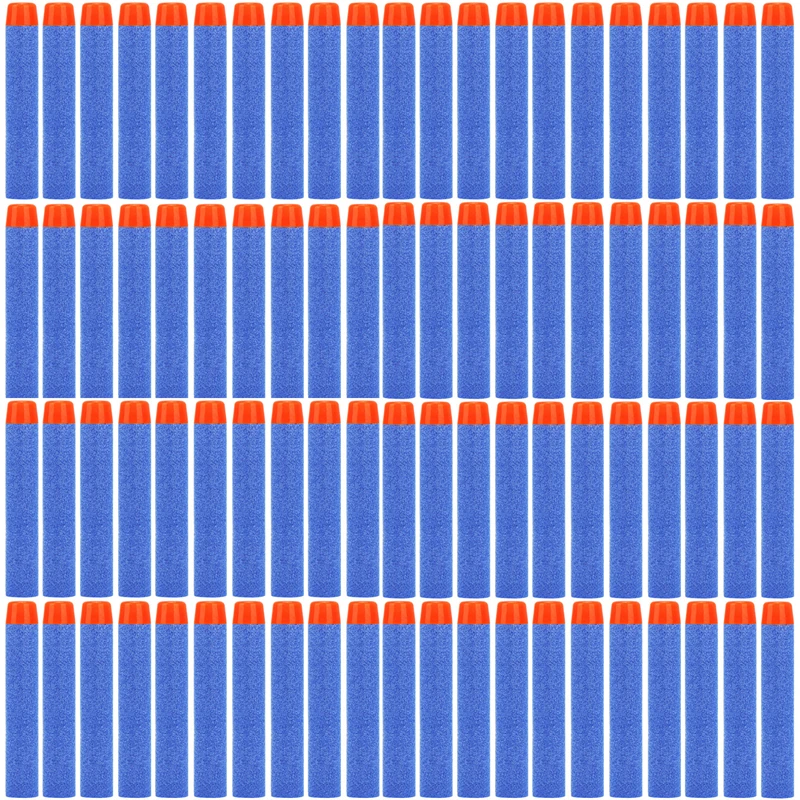 ナーフn-strikeライトブラスターフォーム詰め替えダーツ,50個,子供のおもちゃのアクセサリー,7.2cmの丸い頭のセット