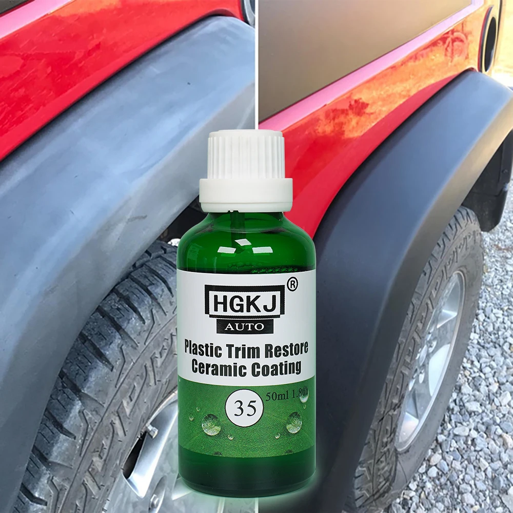 renovador plastico coche HGKJ-agente revitalizador de revestimiento cerámico, 35 piezas de plástico para restauración, crema restauradora, lavado de coches