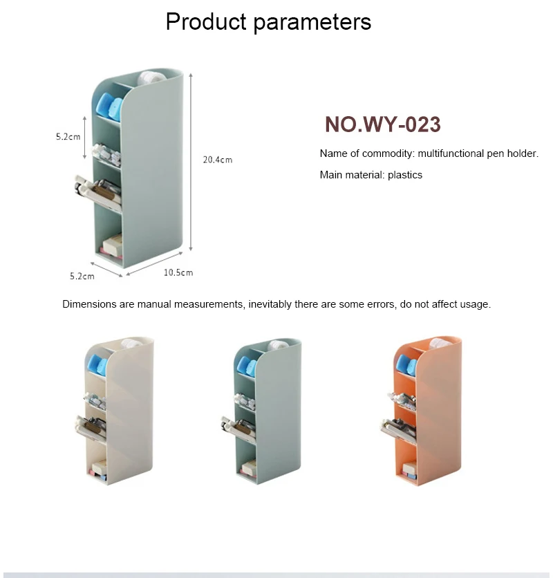 Desktop Canetas e Brush Organizer, Titular Papelaria, Material Escolar, Divisor, Ins, Coréia