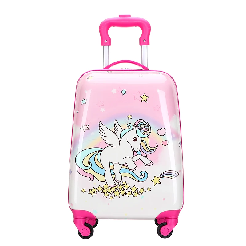 

16"18" carry-on Kids luggage Children cartoon Travel Trolley Suitcase on spinner wheel Cabin Rolling luggage bags case gift