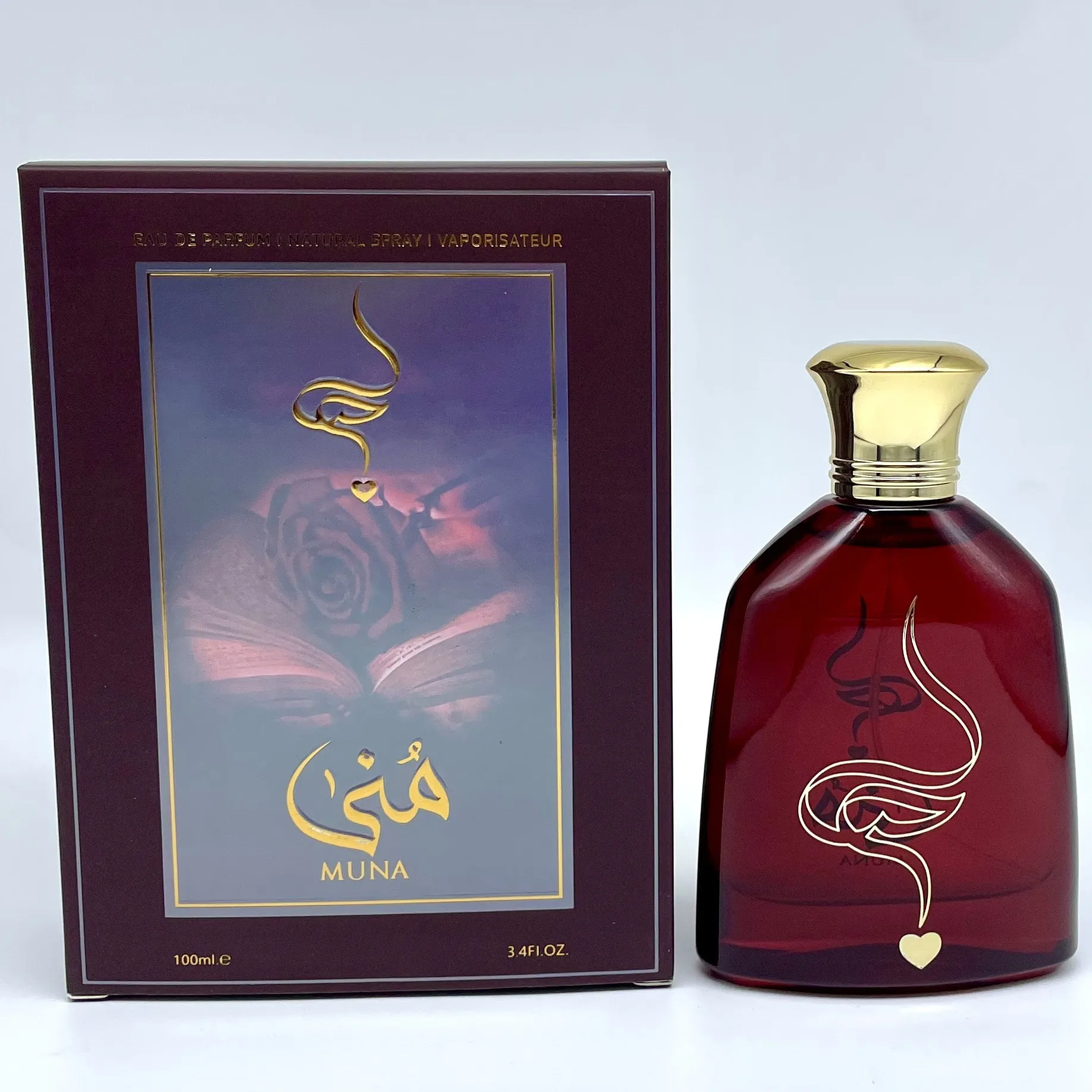 

MUNA Middle East Arab Dubai Perfume Woman Man Red Romantic Flower Fragrance Lasting Fragrance High Quality Unisex Parfum