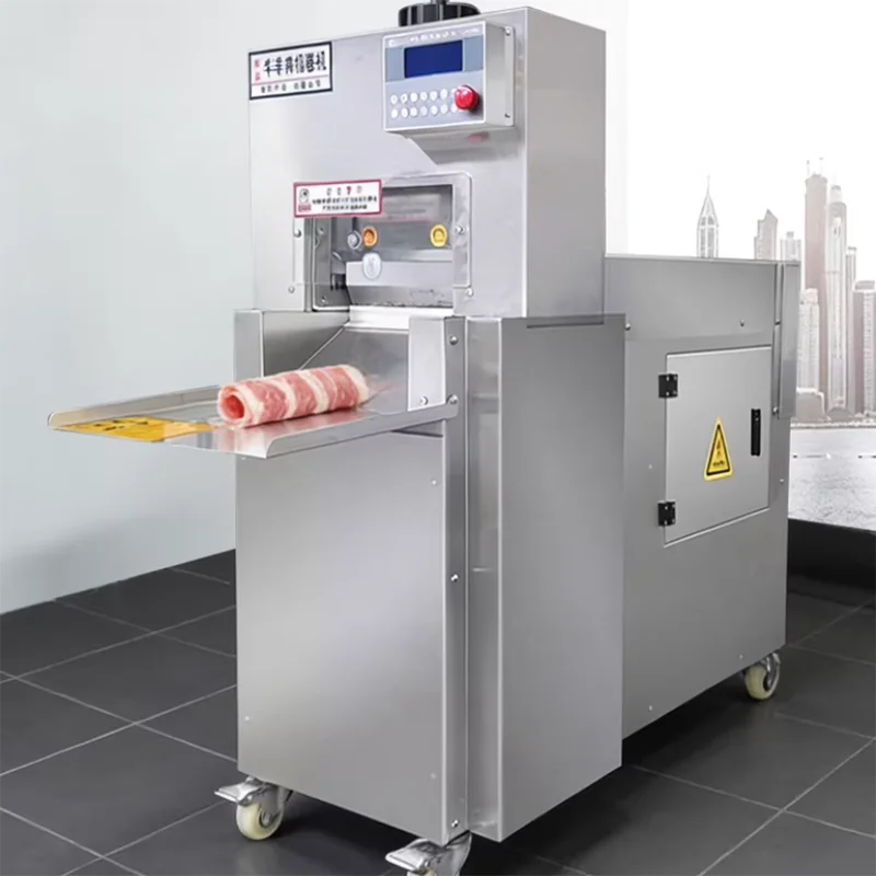 

Commercial Electric Fully Automatic Meat Cutting Machine Meat Cutting Machine for Butcher Frozen Meat Cutting Machine