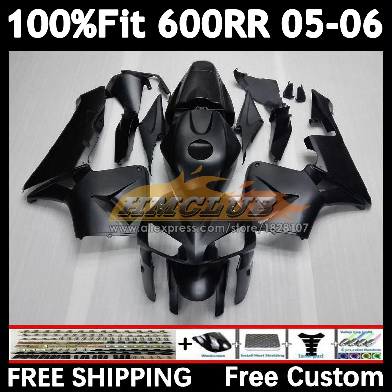 Injection For HONDA CBR600 CBR 600 RR CC 600RR matte black 600F5 600CC F5 59No.7 CBR600RR 05 06 CBR600F5 2005 2006 OEM Fairing